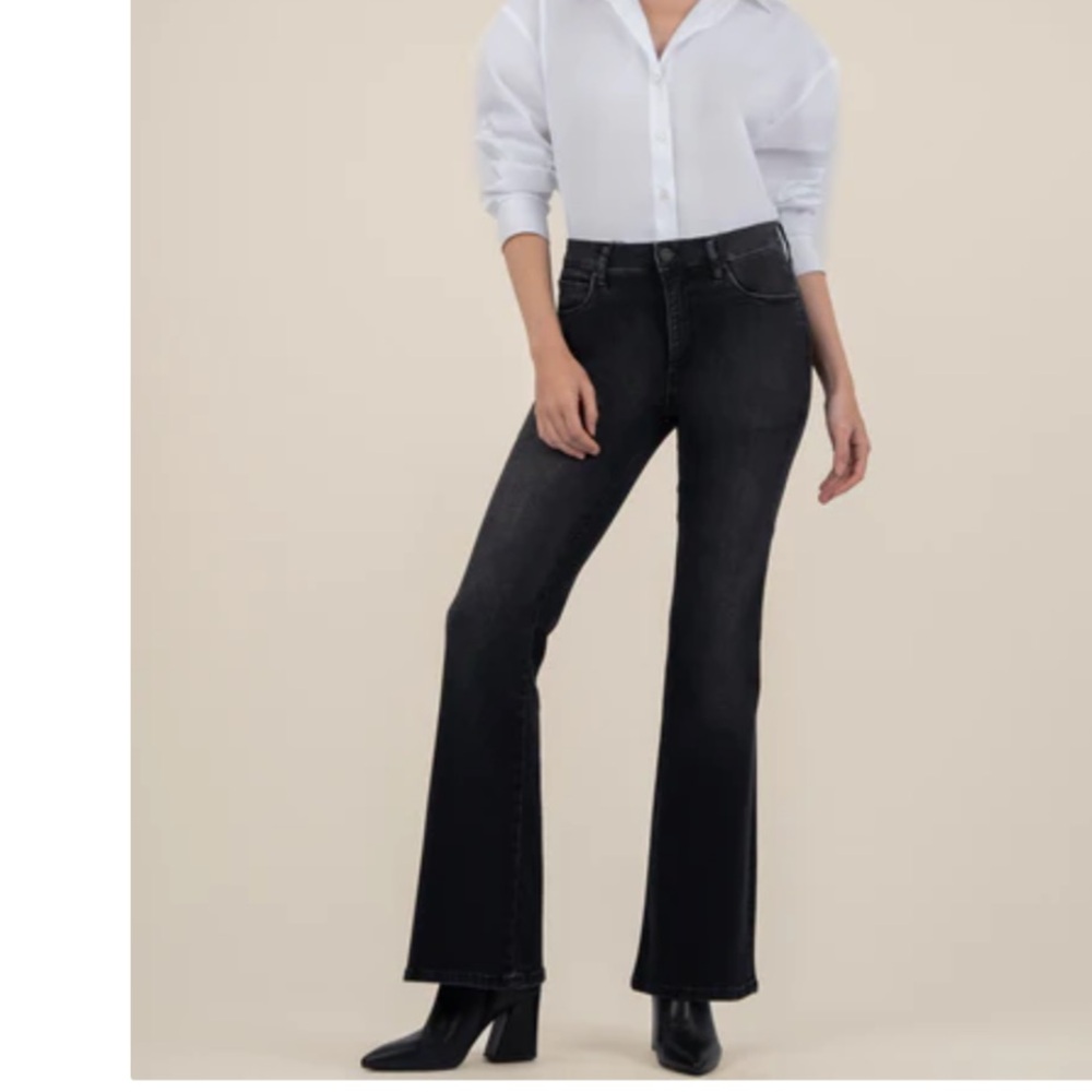 Kut from the Kloth Black Flare Wide Leg Jeans